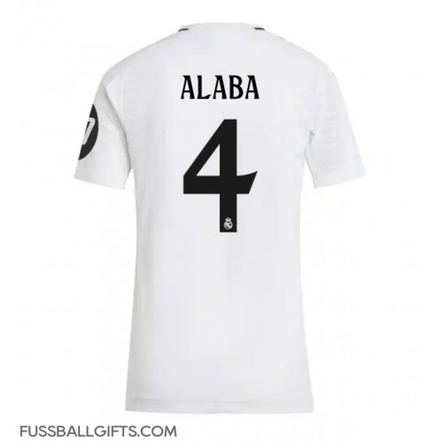 Real Madrid David Alaba #4 Fußballbekleidung Heimtrikot Damen 2024-25 Kurzarm